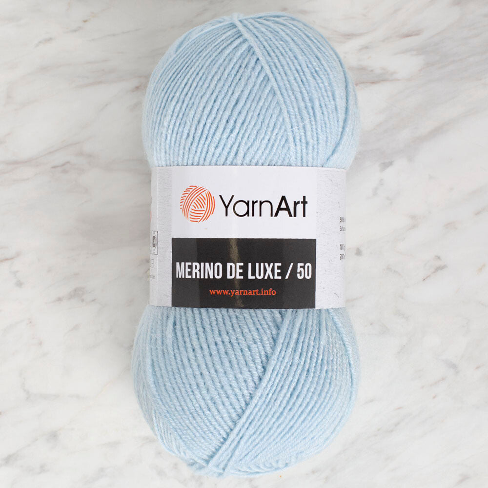 Yarnart Merino De Lüx 50 Bebe Mavi El Örgü İpi - 215-A